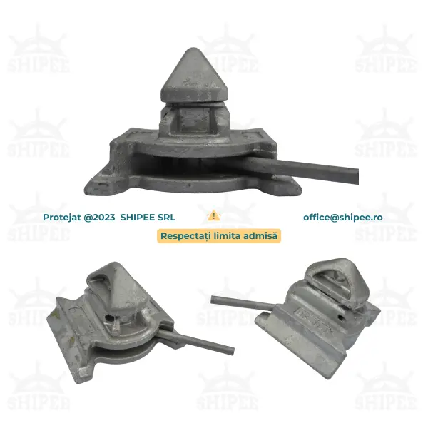 Bolt de stivuire cu închidere 45 grade - 1 Bucata 1 alt="Dovertail Twistlock 45 grade"