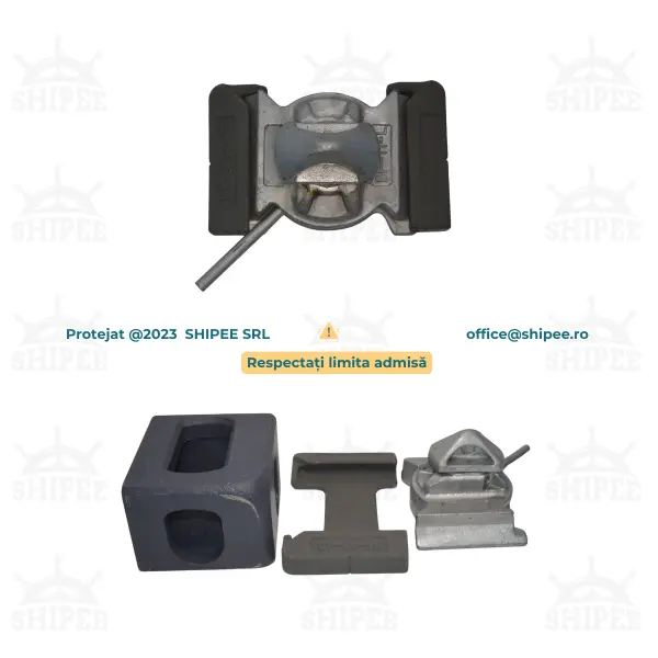 Accesorii Containere 6 alt="Bolt stivuire cu închidere 45 grade"